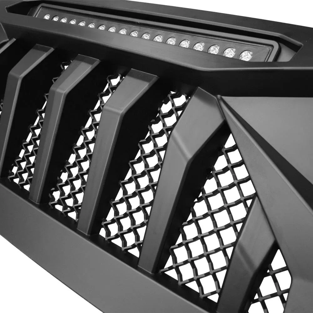 AMJPCA00102 – AMERICAN MOD Grille, With Light Cutouts Matte Black ABS Plastic With 20 Inch LED Light - view 3